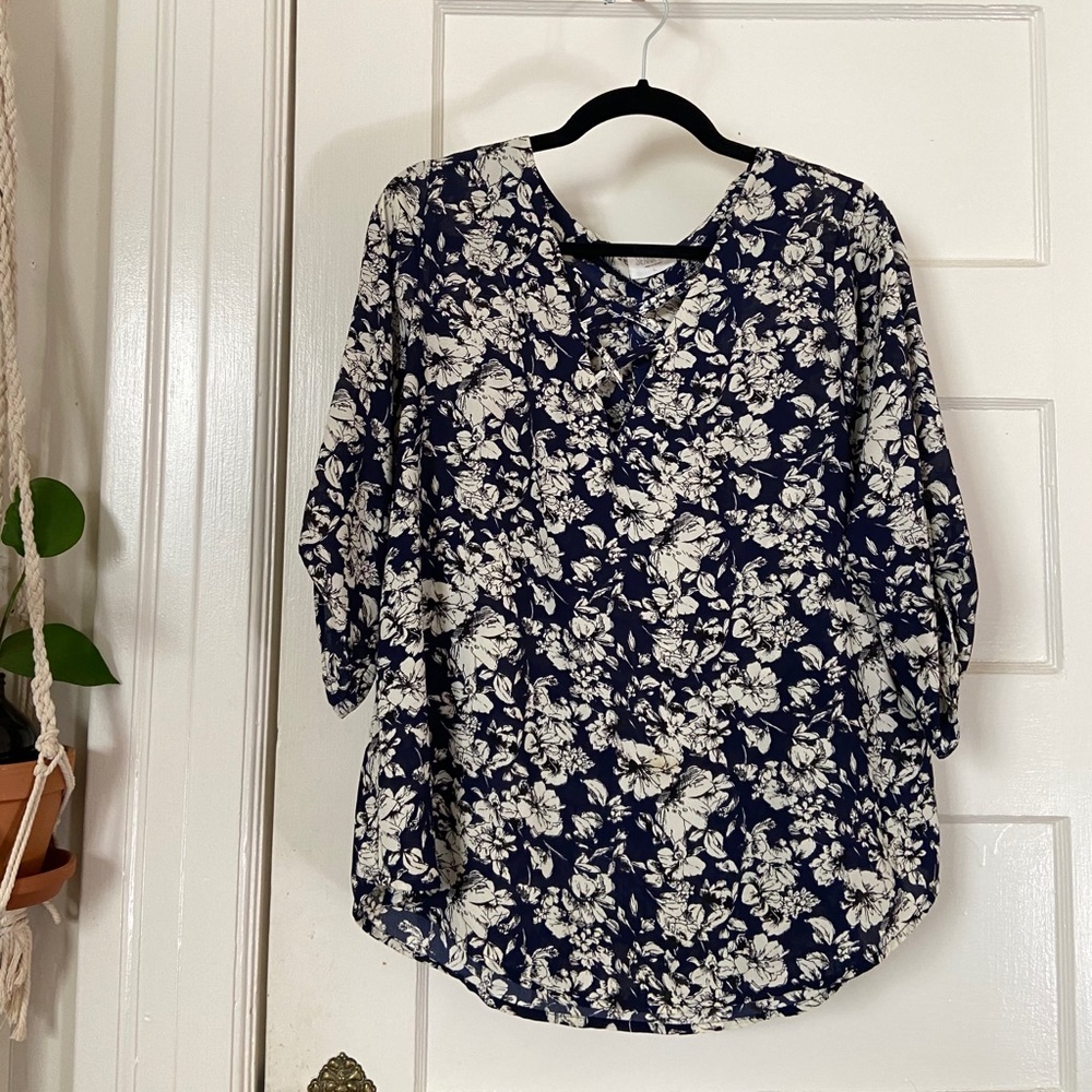 Floral Blouse, Size L